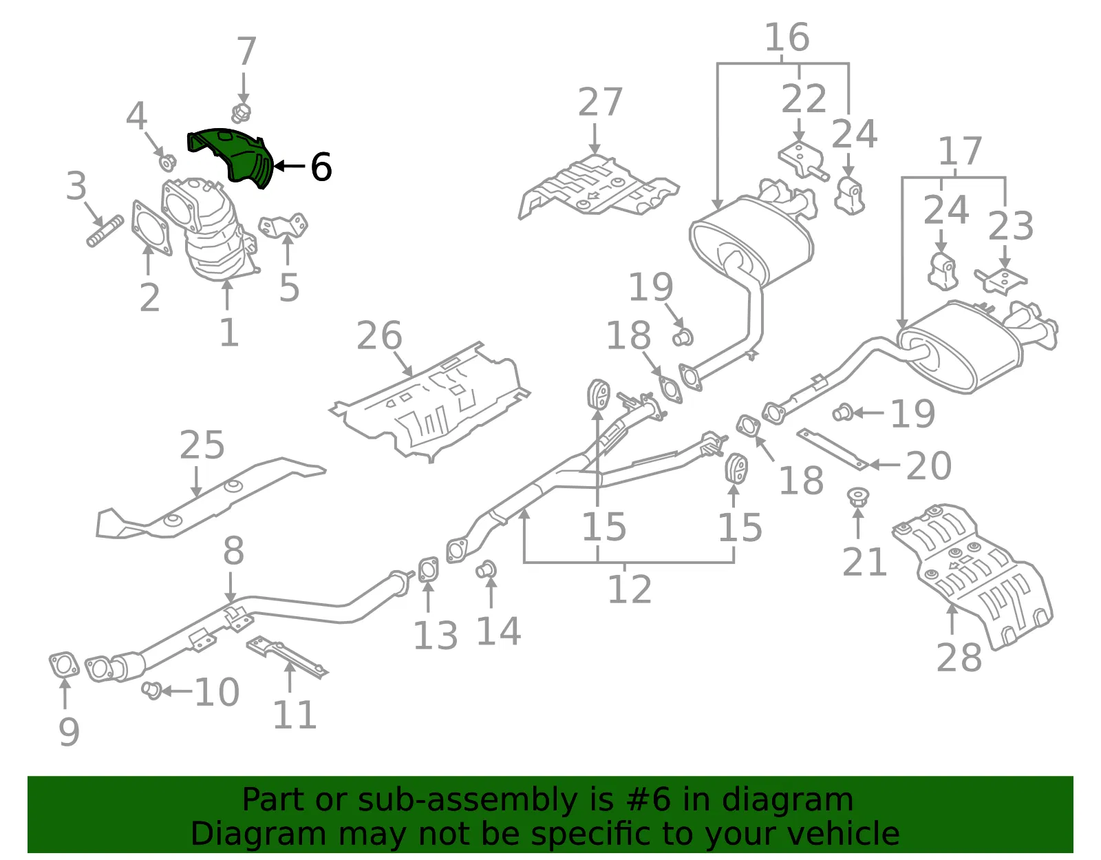 Heat Shield - Kia (28525-2C150) - view 2