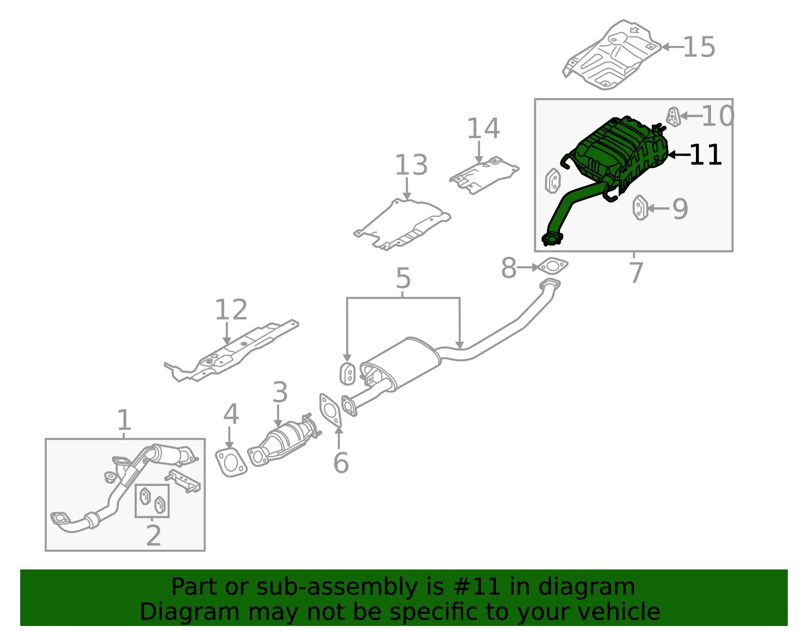 Heat Shield - Driver's Side (LH) - Kia (28525-3C700) - view 2