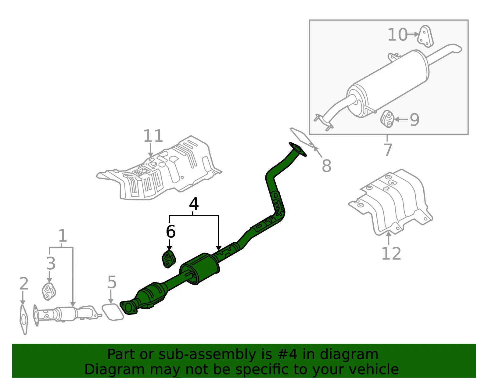 Intermediate Pipe - Kia (28600-1W850) - view 2