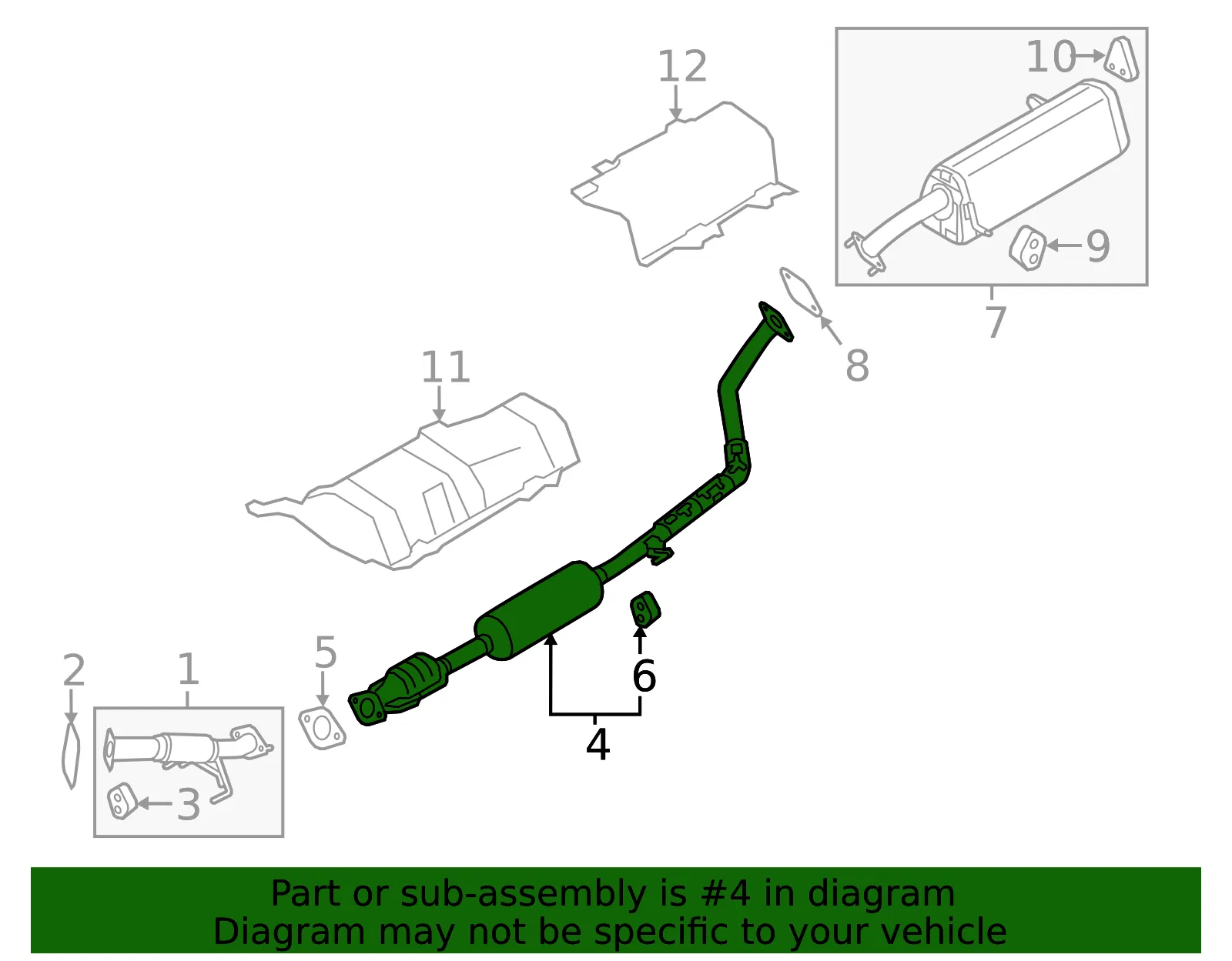 Intermediate Pipe - Kia (28600-2K340) - view 2