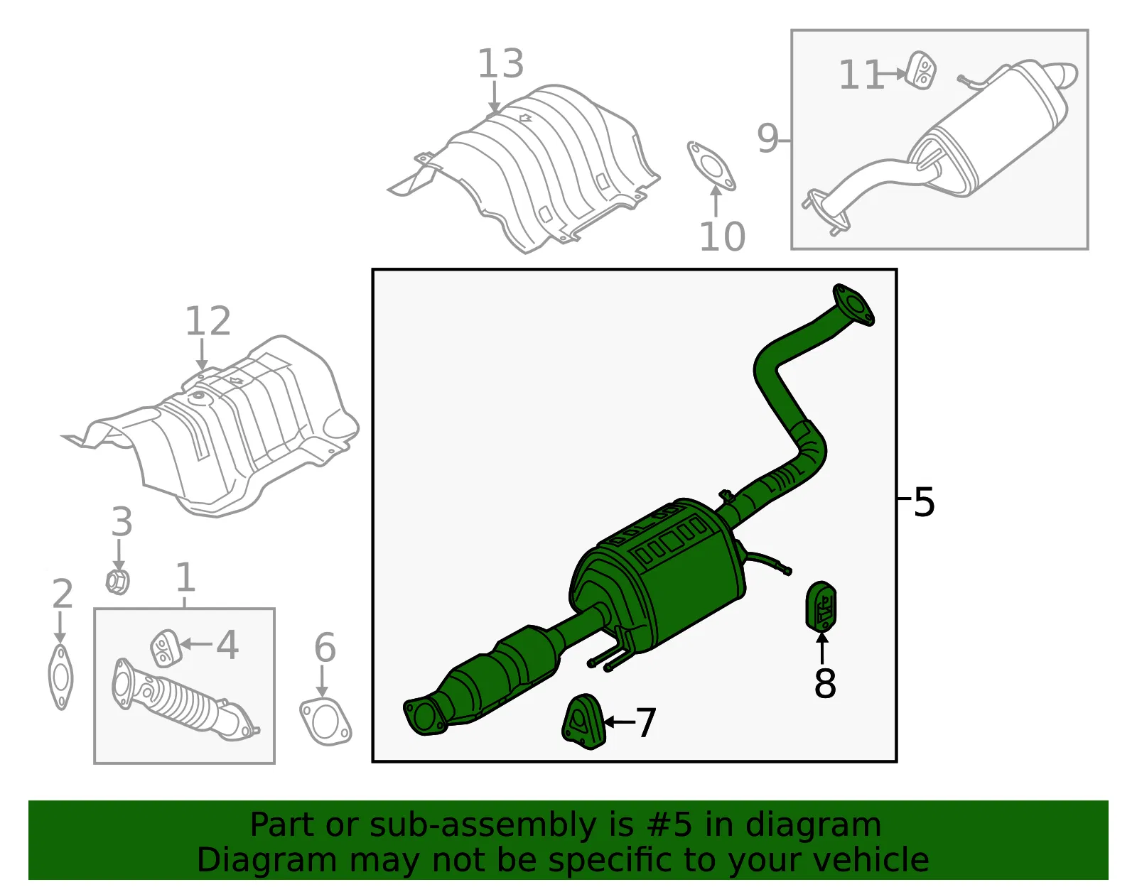 Intermediate Pipe - Kia (28600-B2310) - view 2