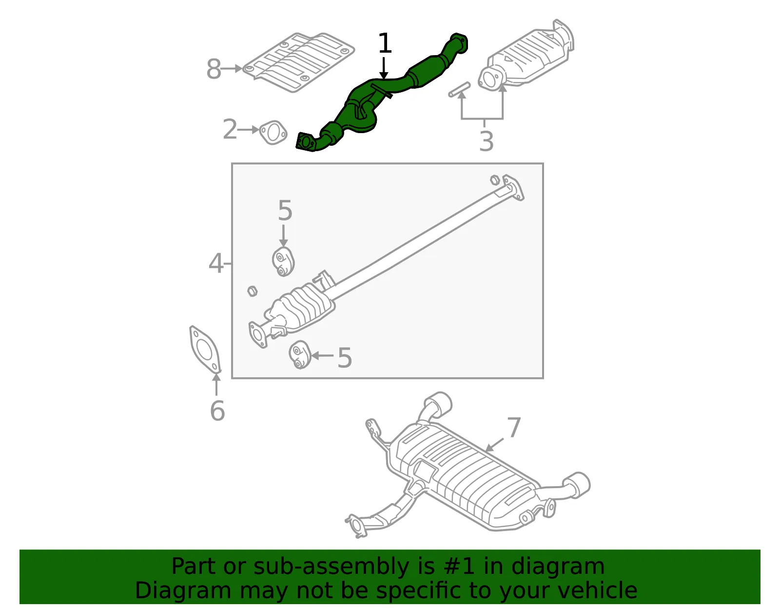 Front Pipe - Kia (28610-1F410) - view 2