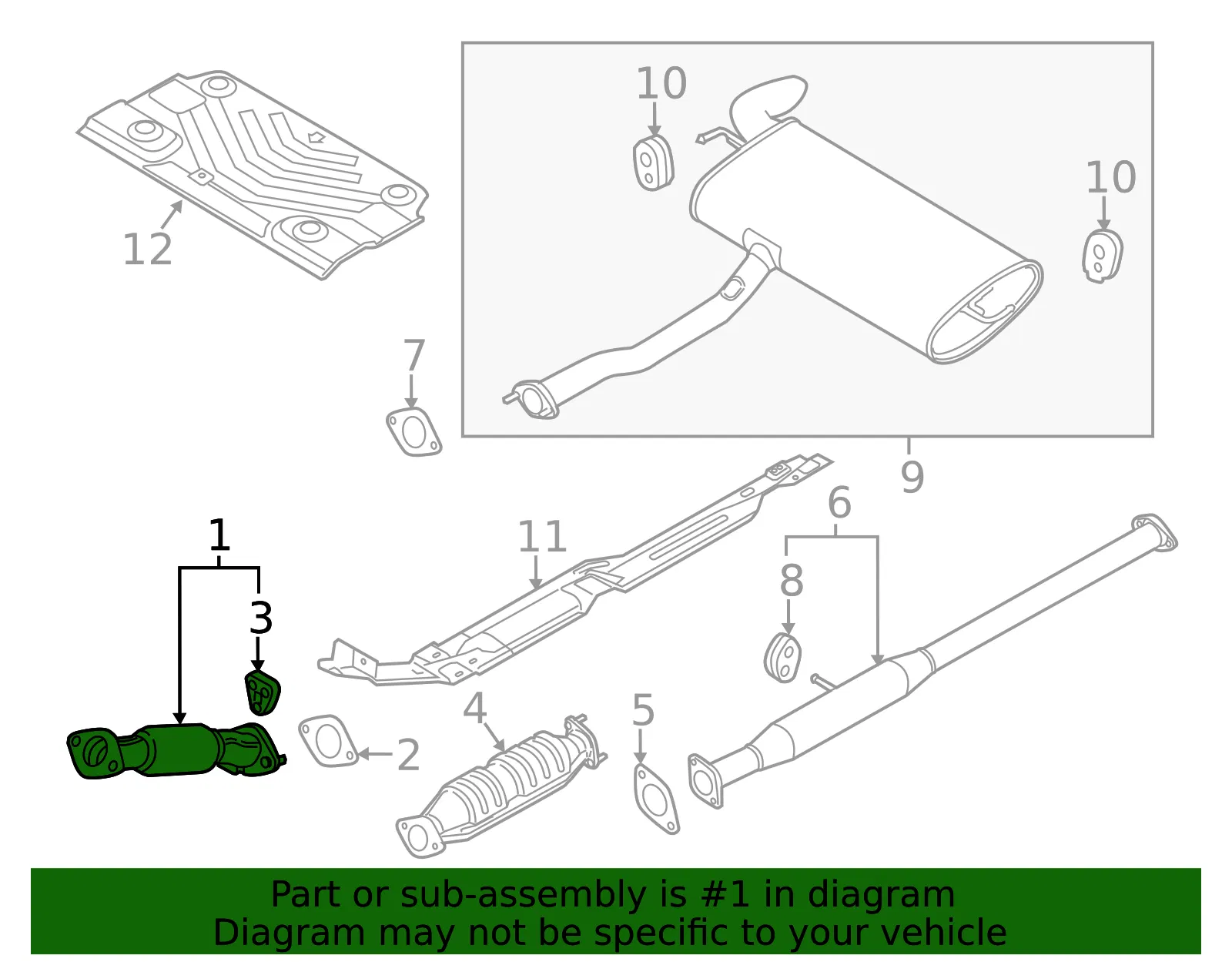 Front Pipe - Kia (28610-2S950) - view 2