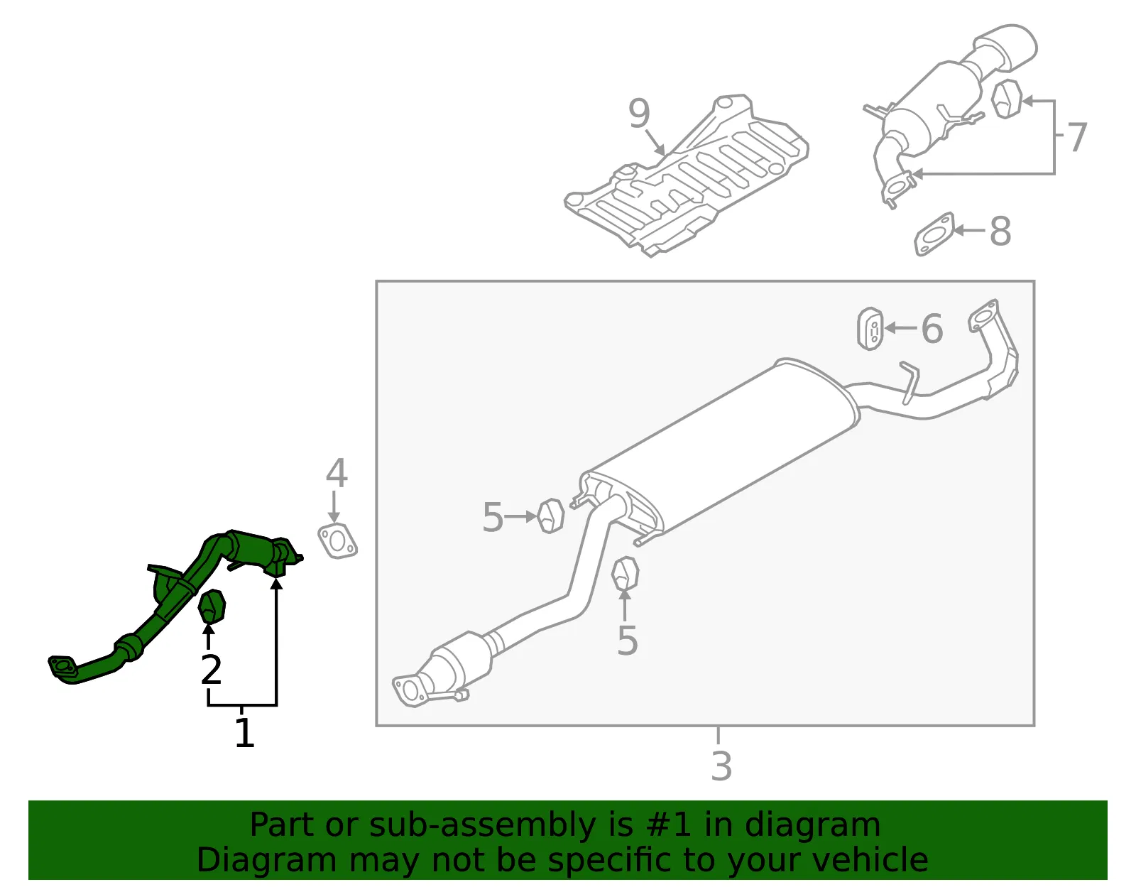 Front Pipe - Kia (28610-2W100) - view 2