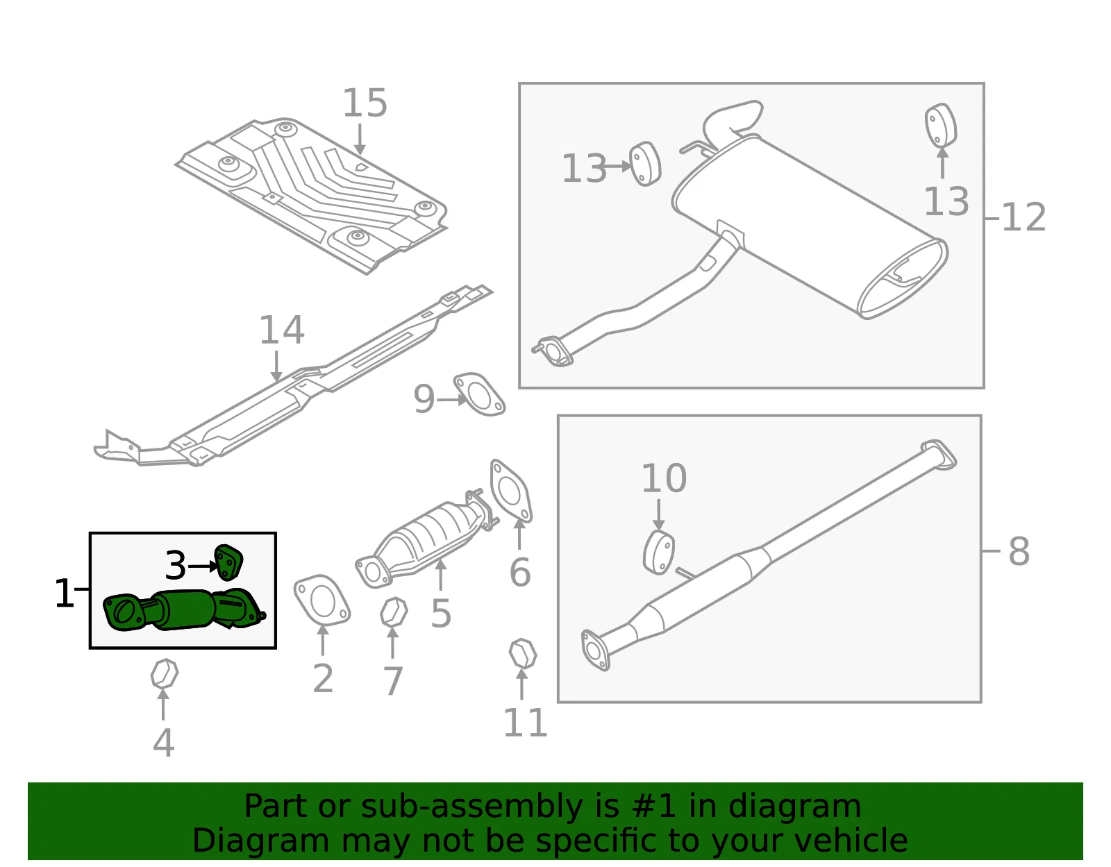 Front Pipe - Kia (28610-3W550) - view 2