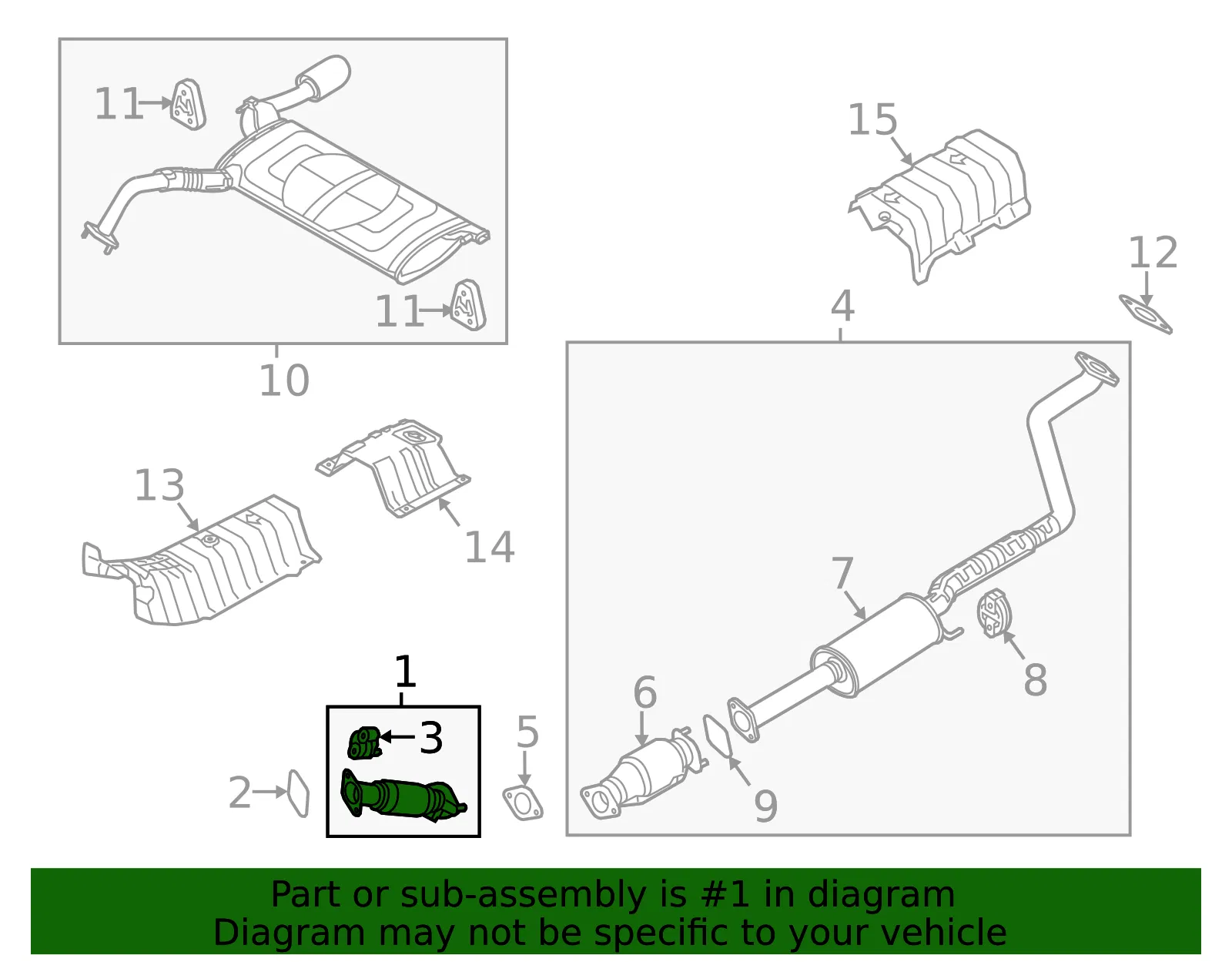 Front Pipe - Kia (28610-A7370) - view 2