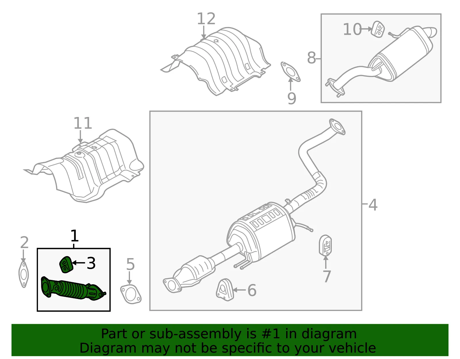 Front Pipe - Kia (28610-B2500) - view 2