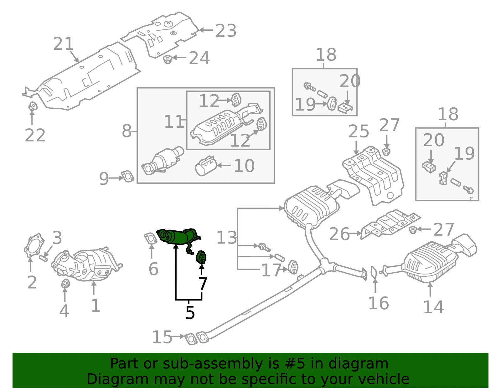 Front Pipe - Kia (28610-D5750) - view 2