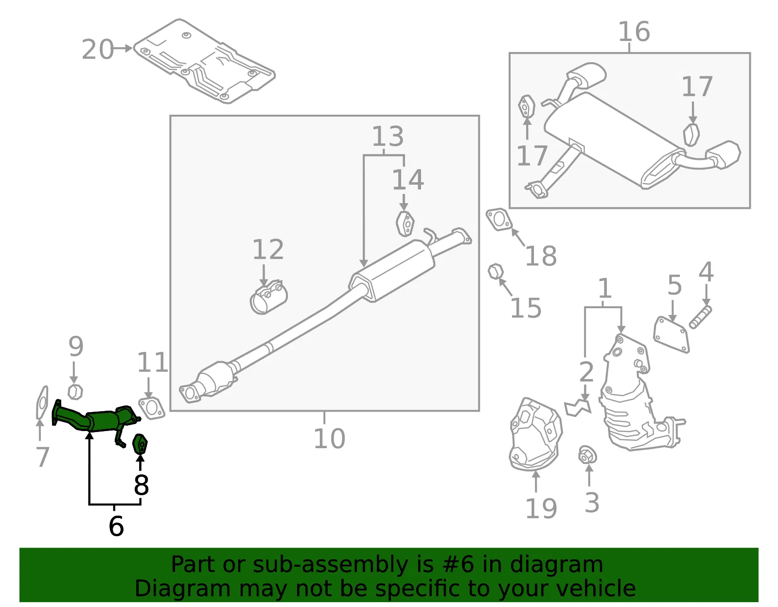 Front Pipe - Kia (28610-D9530) - view 2