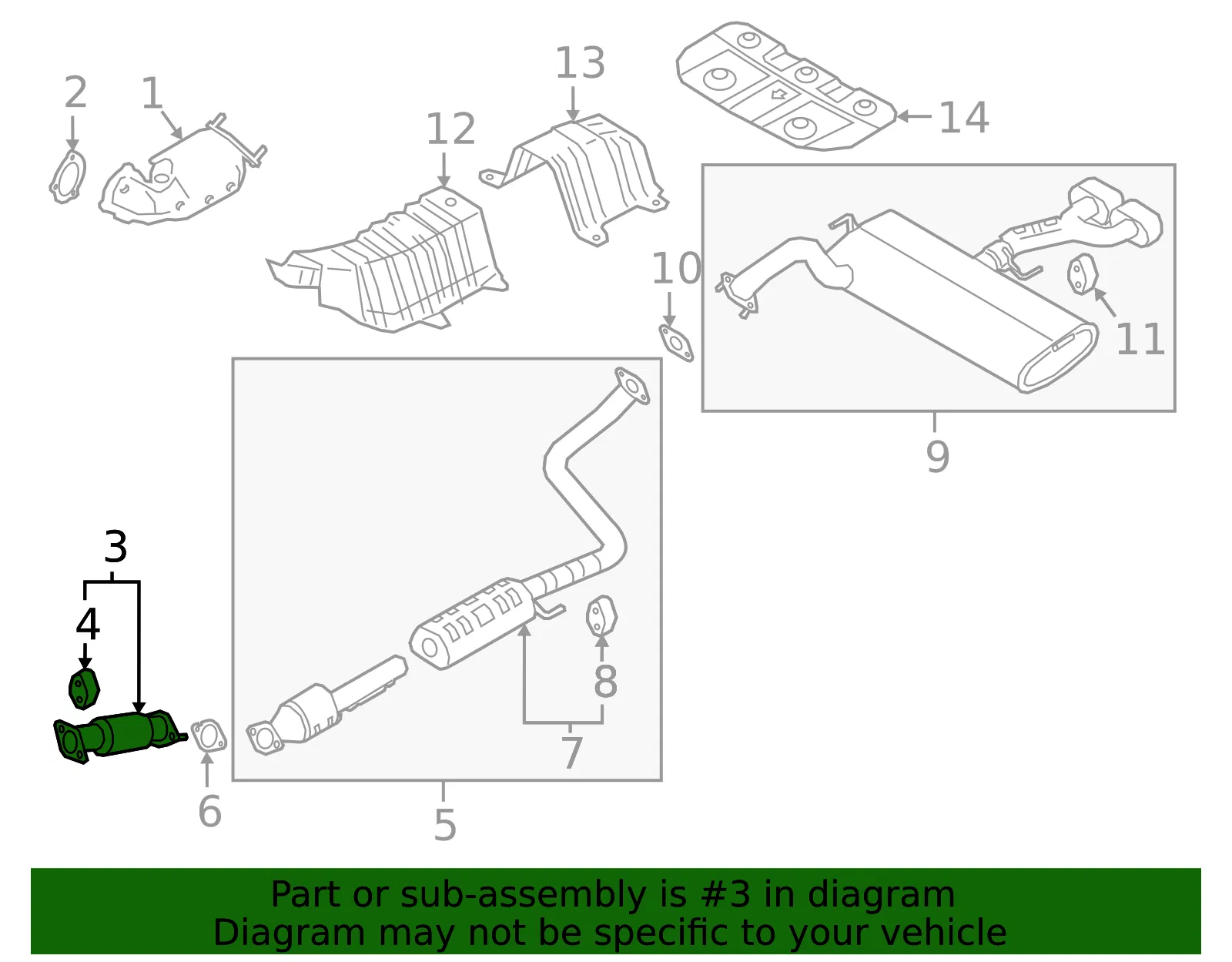 Front Pipe - Kia (28610-K0700) - view 2