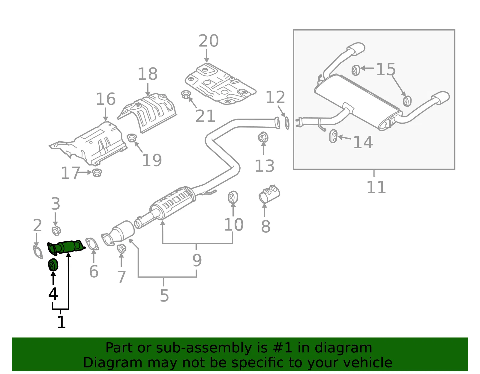 Front Pipe - Kia (28610-M7900) - view 2