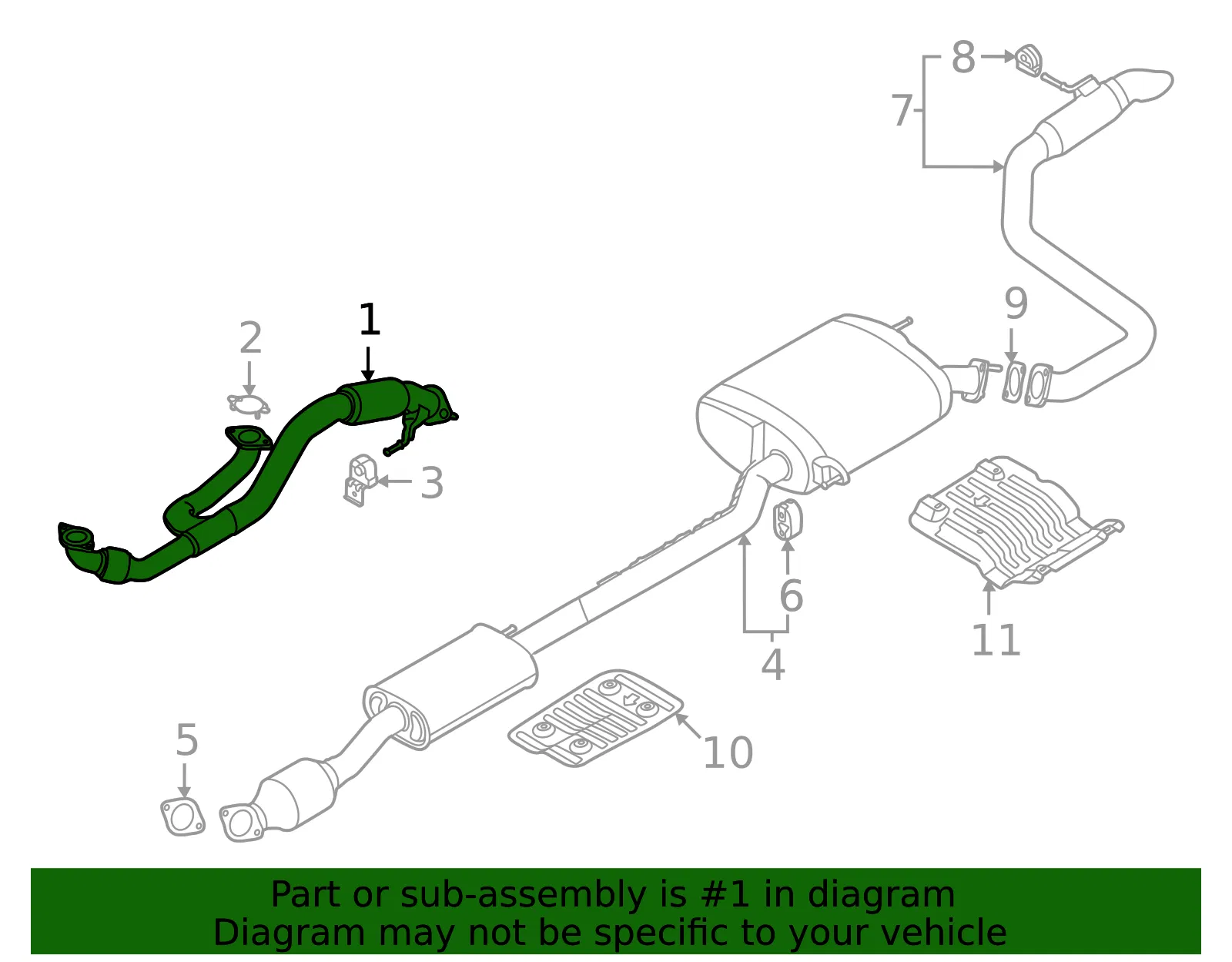 Flange Gasket - Kia (28610-R0100) - view 2