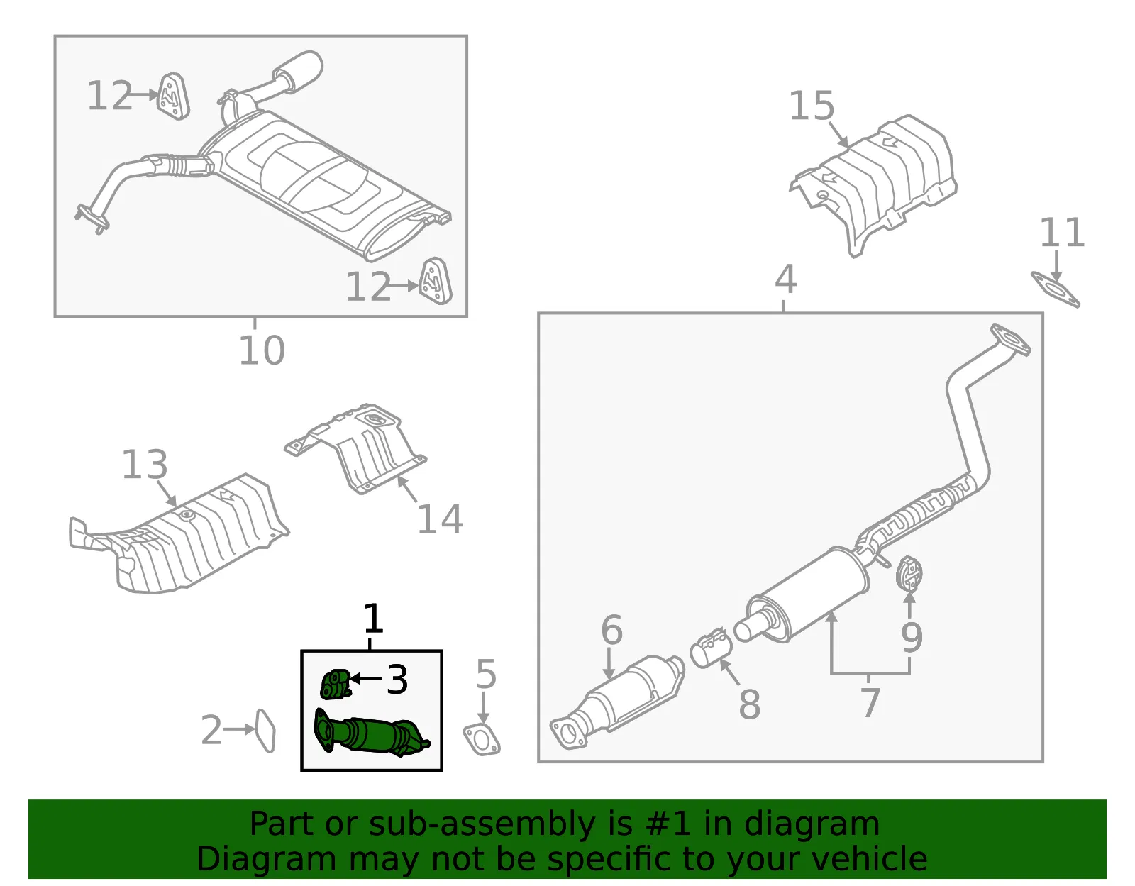 Front Pipe - Kia (28610 A7310) - view 3