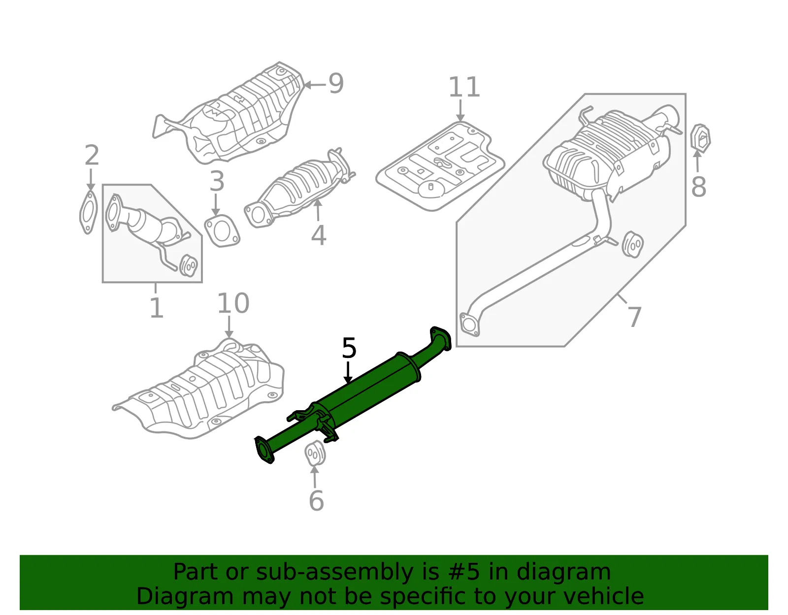 Intermediate Pipe - Kia (28650-1D260) - view 2