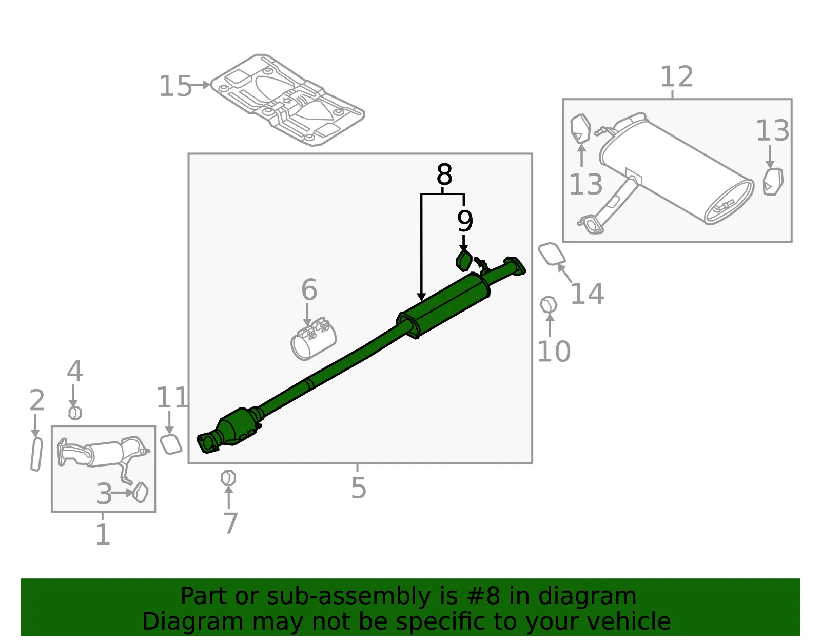 Intermediate Pipe - Kia (28650-D9750) - view 2
