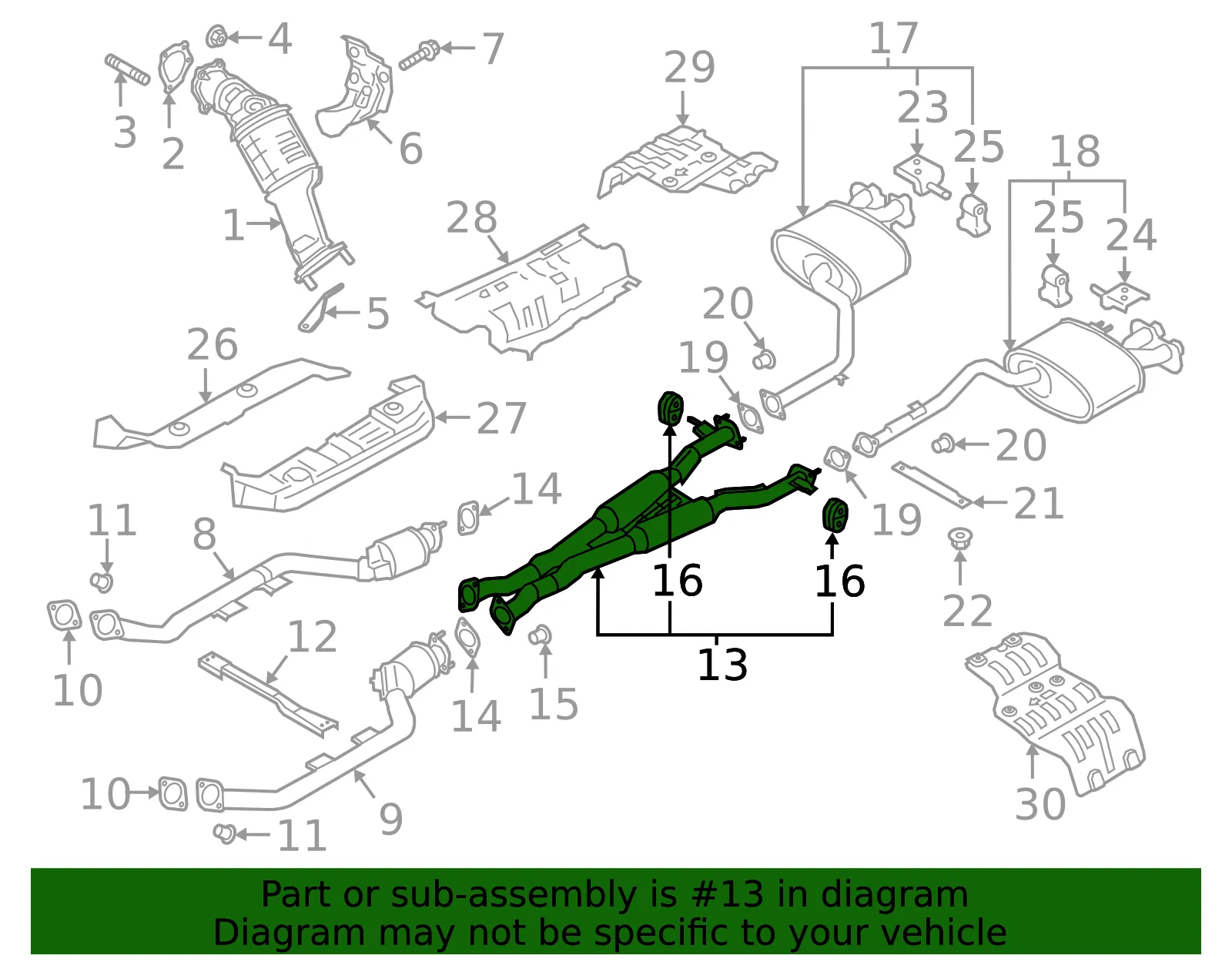 Intermediate Pipe - Kia (28650-J5110) - view 2
