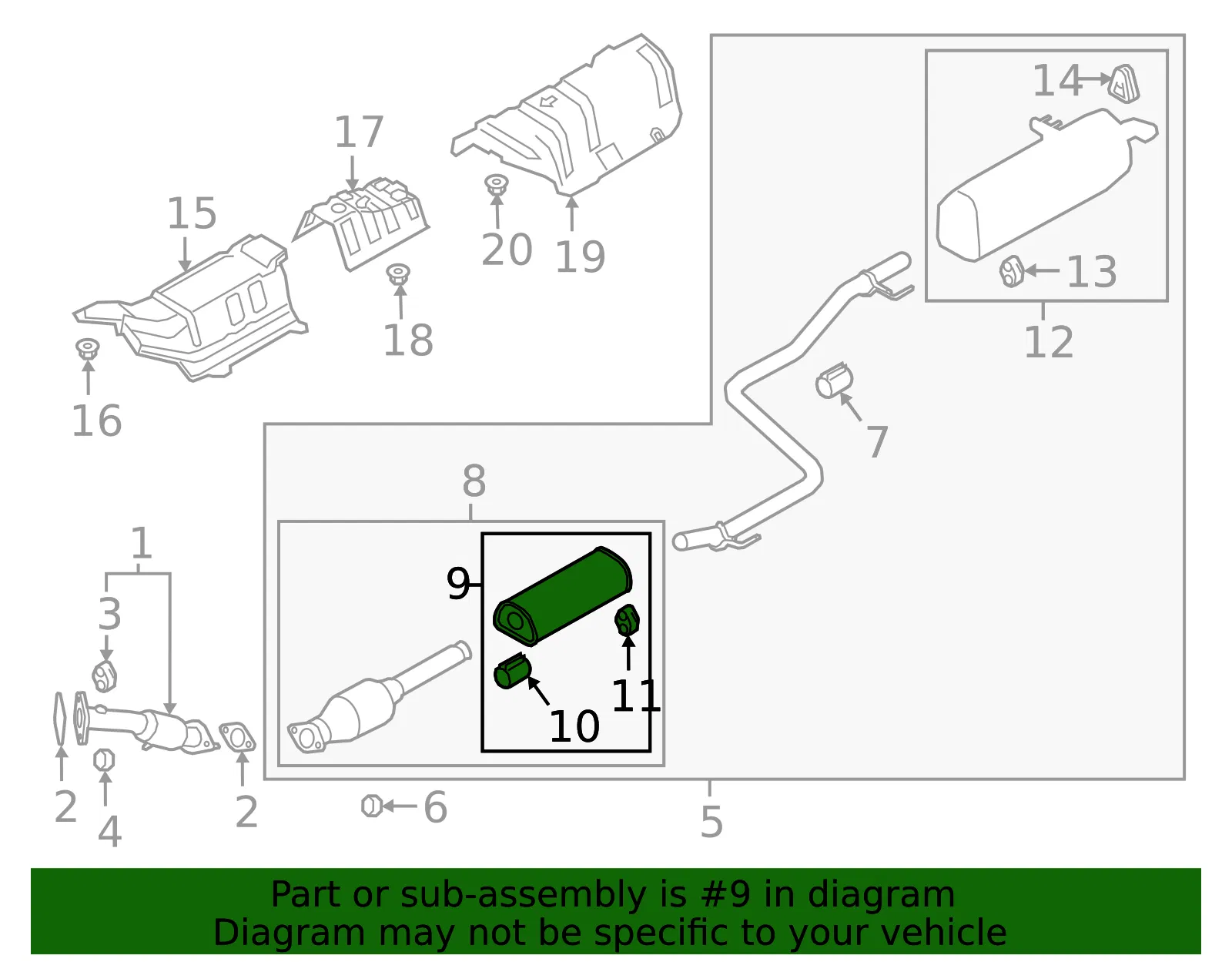 Intermediate Pipe - Kia (28650-M7520) - view 2