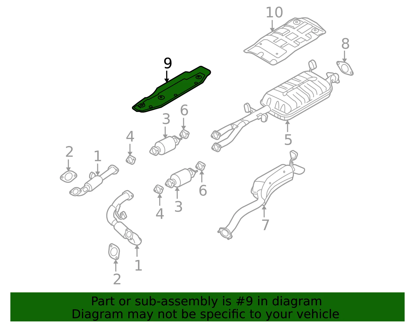 Heat Shield - Kia (28791-2J000) - view 2