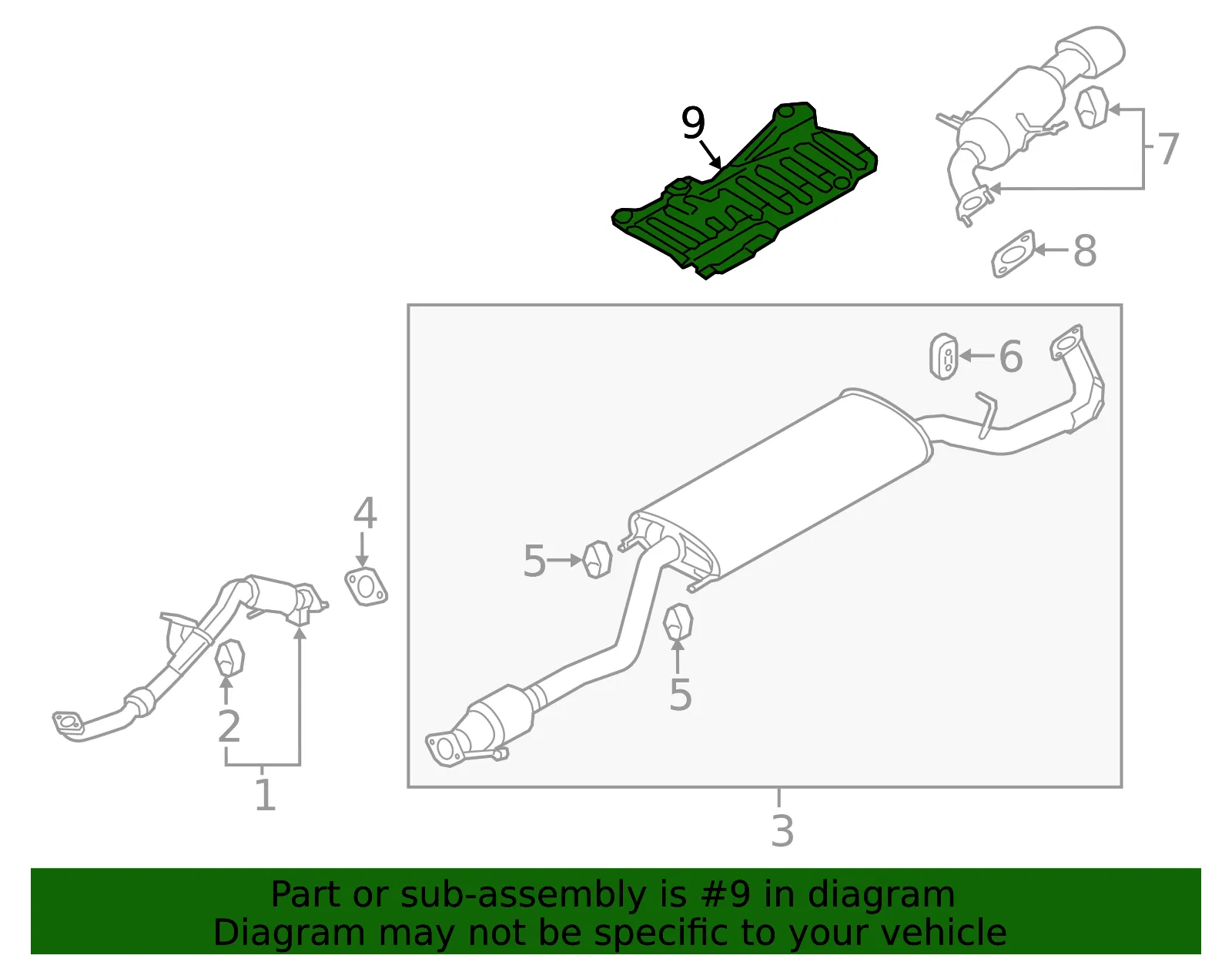 Heat Shield - Kia (28793-2P600) - view 2