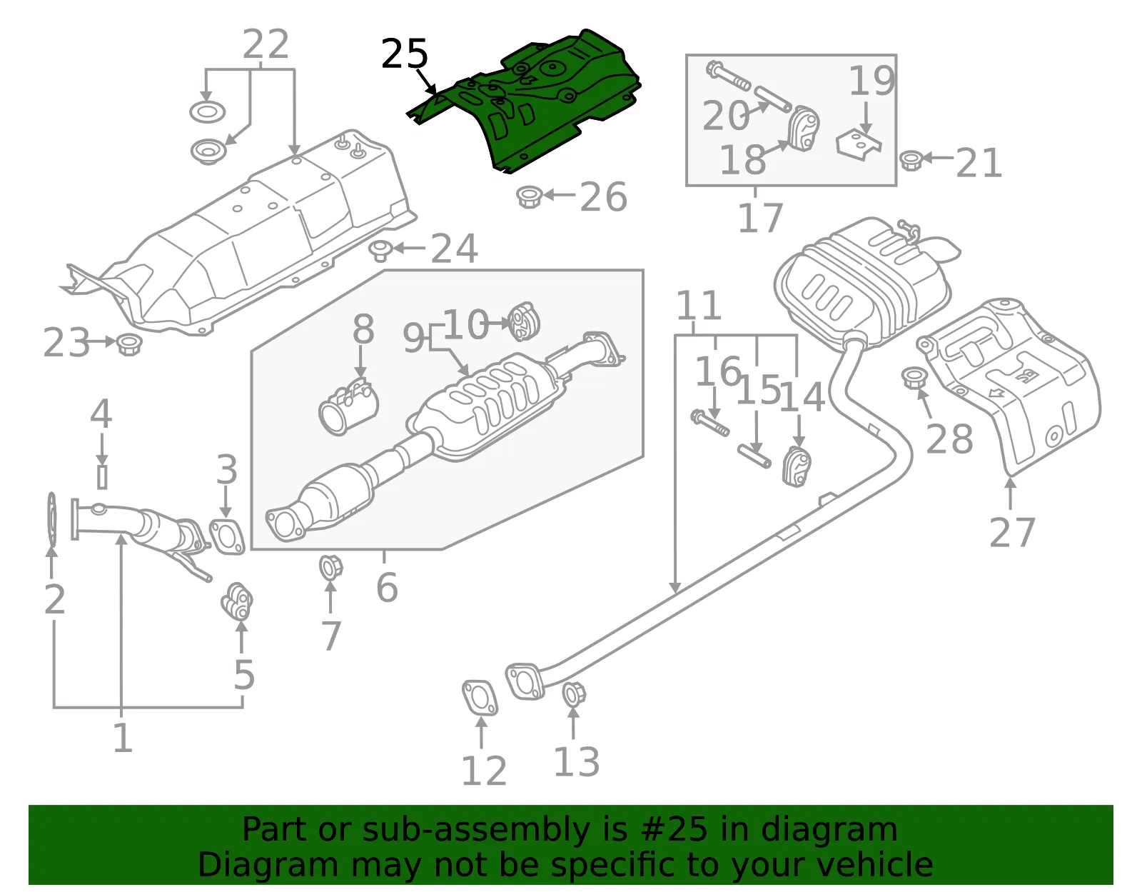 Center Shield - Kia (28793-C1000) - view 2