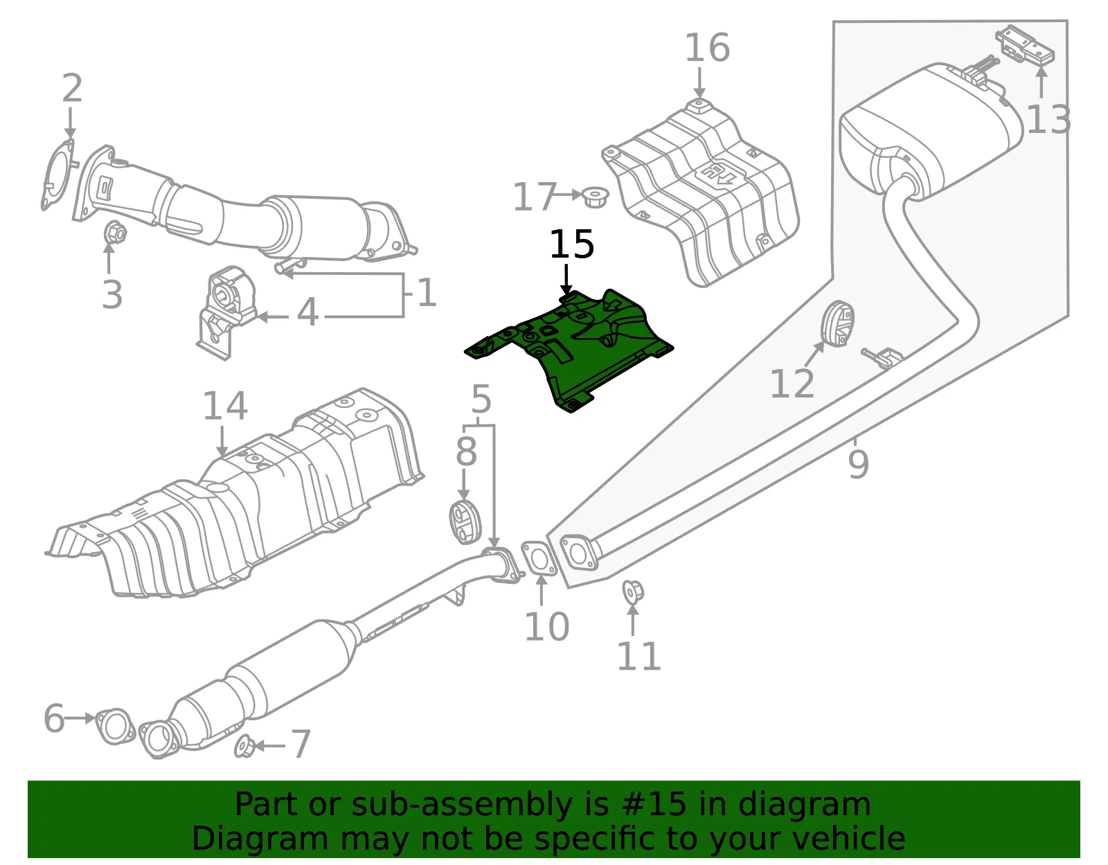 Center Shield - Kia (28793-L1000) - view 2