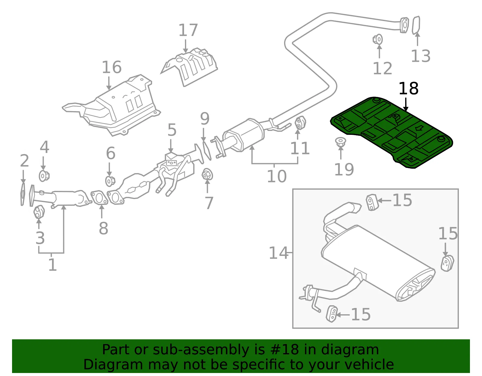 Heat Shield - Kia (28795-G2100) - view 2