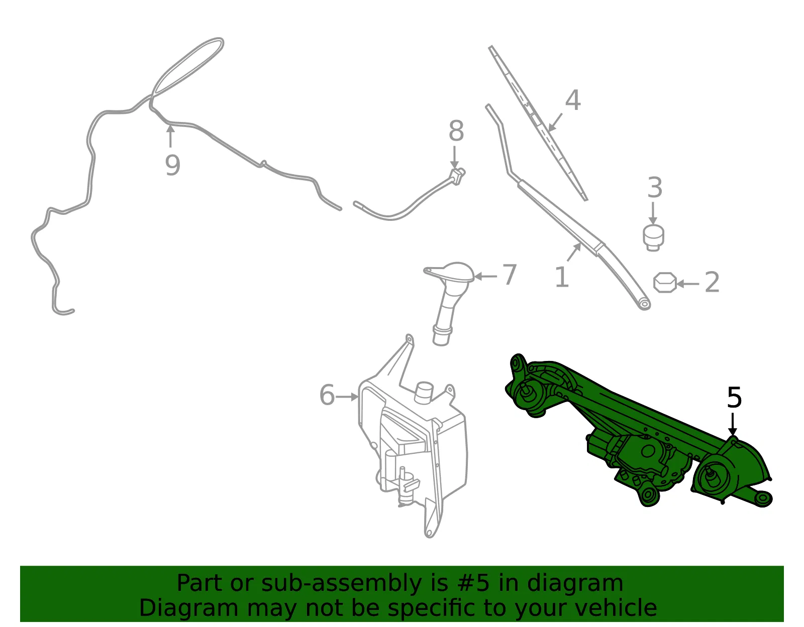 Wiper Motor - Nissan (28800-6LB0A) - view 2