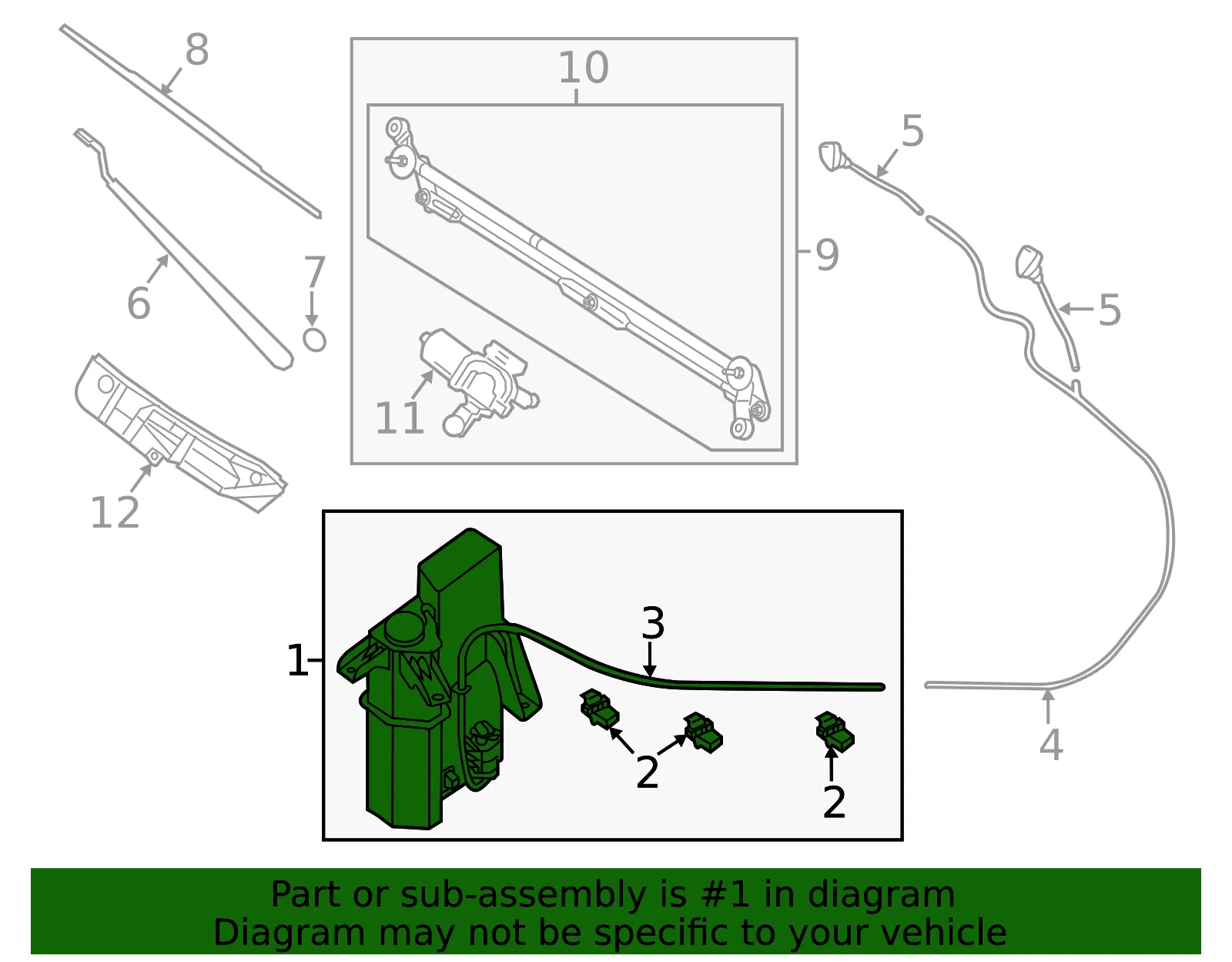 Washer Fluid Reservoir - Nissan (28910-1PA0A) - view 2