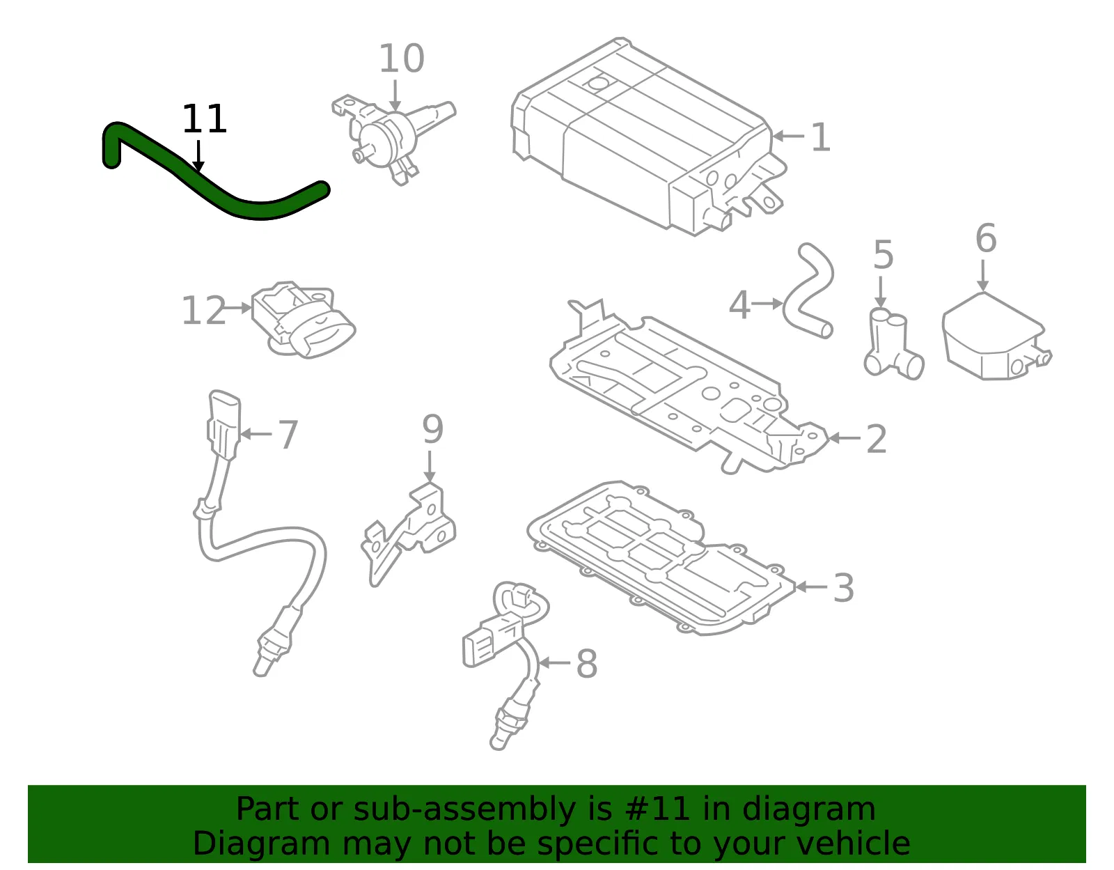Vacuum Hose - Kia (28912-3C900) - view 2