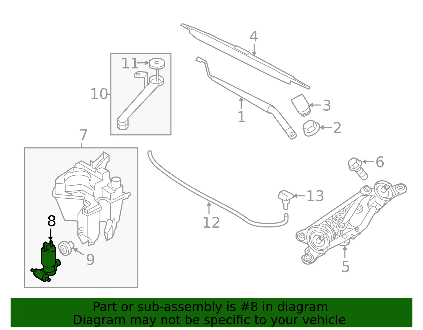 Washer Pump - Nissan (28920-3YM0A) - view 2