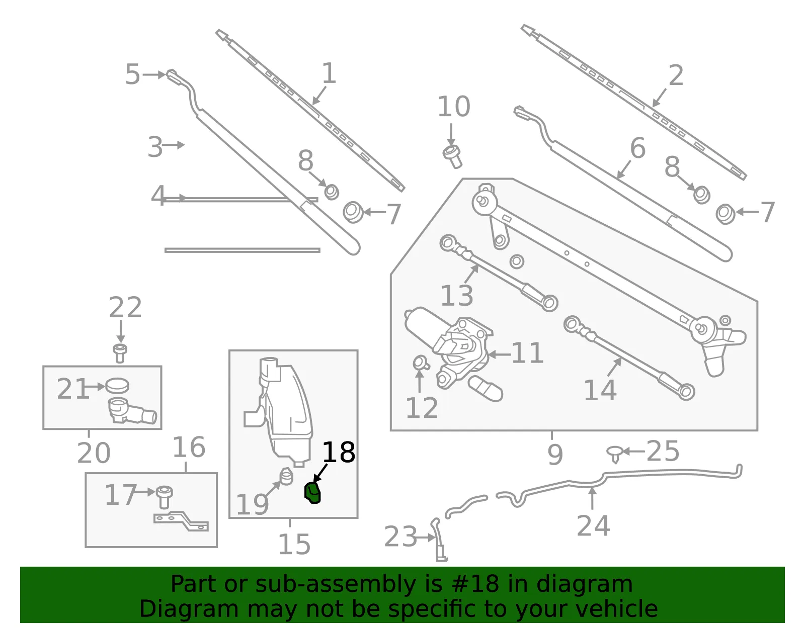 Washer Pump - Nissan (28920-EZ00A) - view 3