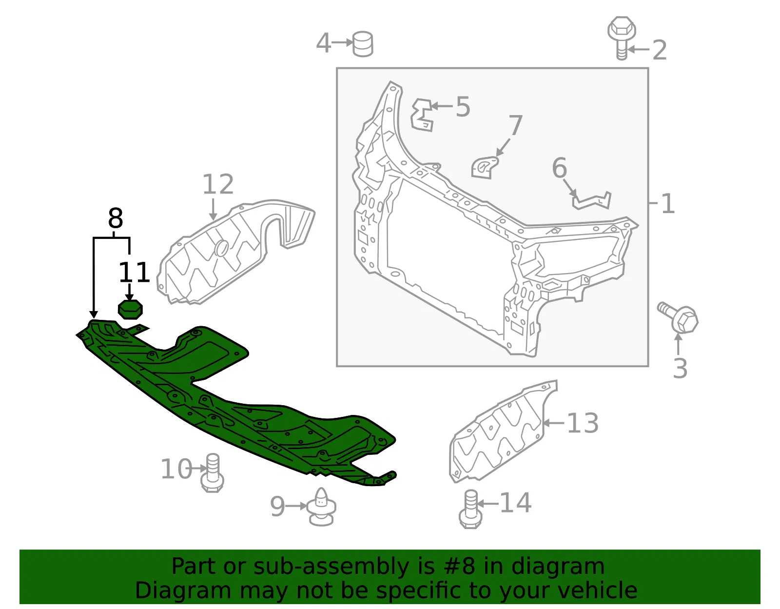 Under-Body Shield - Kia (29110-1U200) - view 2