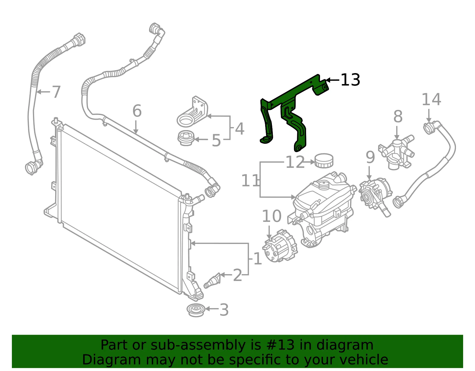 Mount Bracket - Kia (29132-CV000) - view 2
