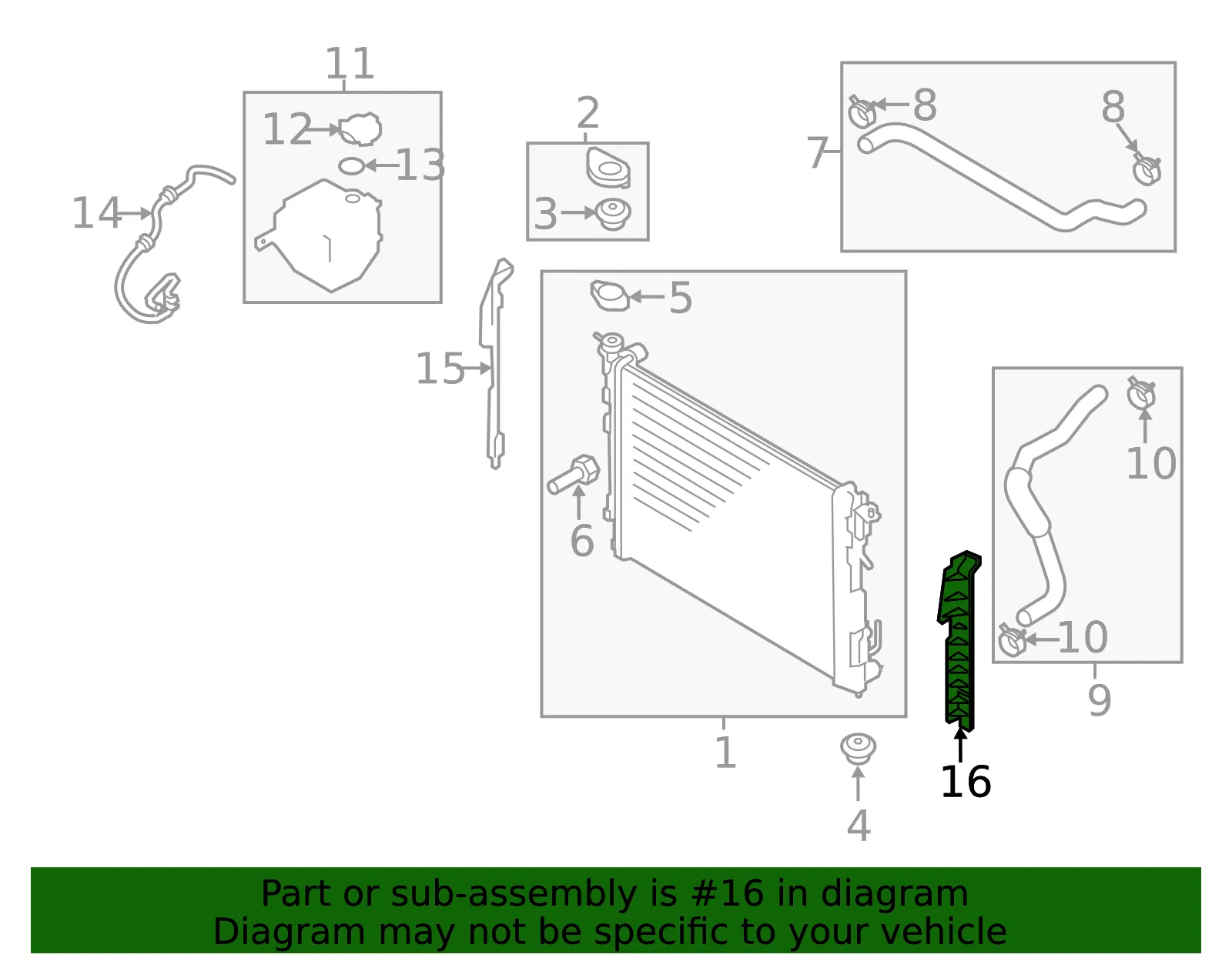 Air Guide - Driver's Side (LH) - Kia (29135-3W000) - view 2