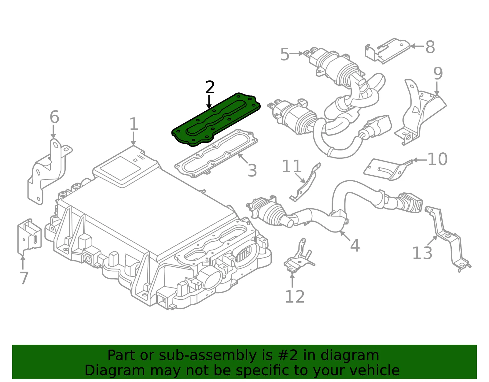 Drive Motor Inverter Cover - Nissan (291B2-5MP0A) - view 2