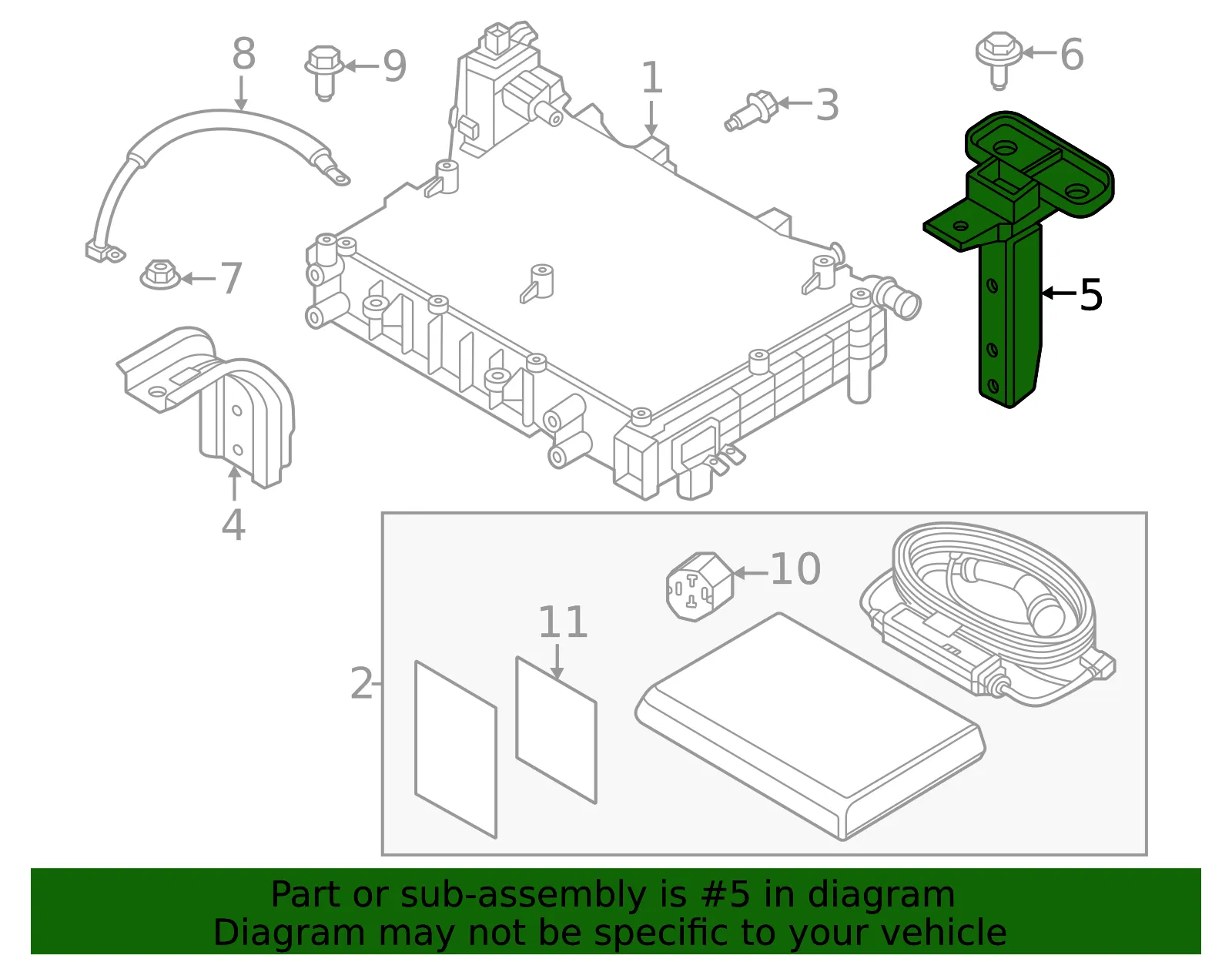 Support Bracket - Nissan (29626-5MP1A) - view 2