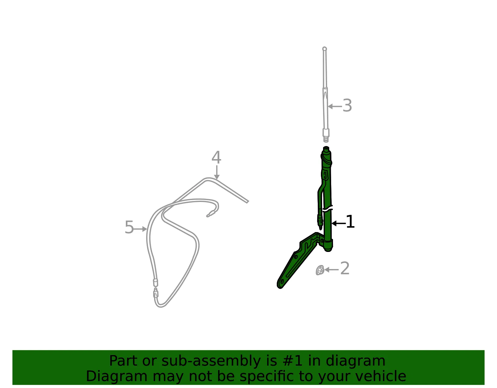 Antenna, Fixed - Kia (2K53E-66930) - view 2