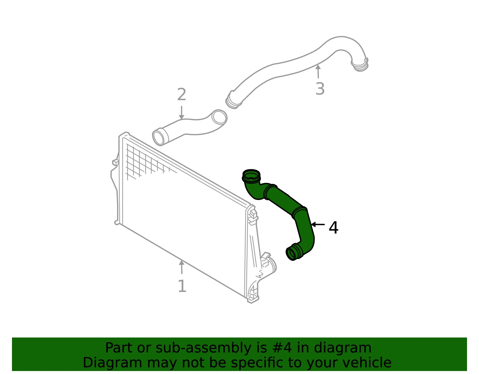 Inter-Cooler Pipe - Volvo (30645292) - view 3