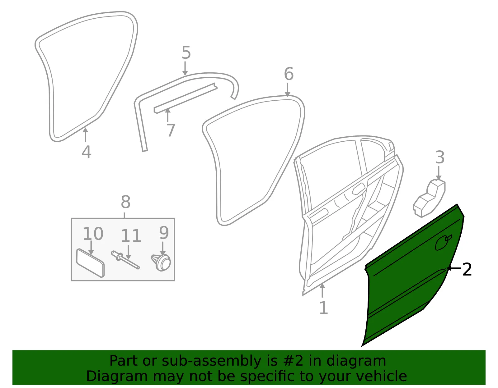 Outer Panel - Driver's Side (LH) - Volvo (30649232) - view 2
