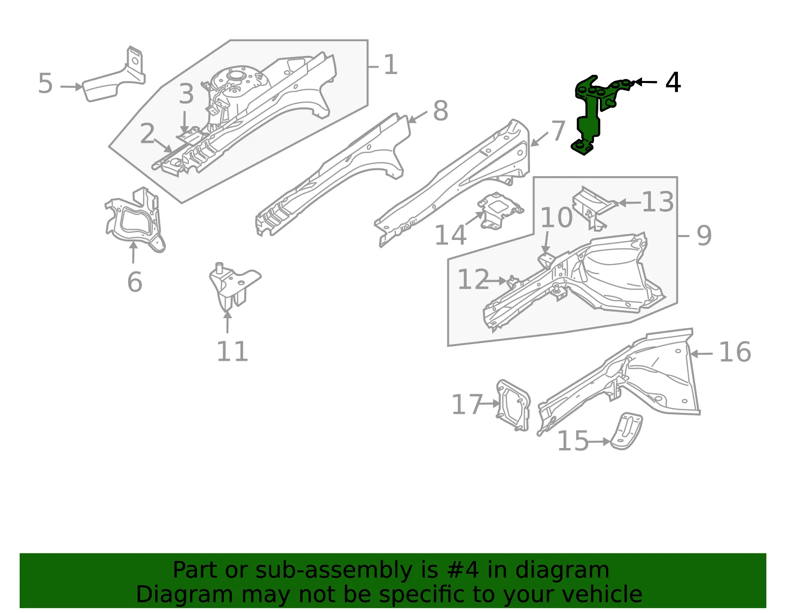 Front Panel Upper Bracket - Volvo (30699089) - view 3