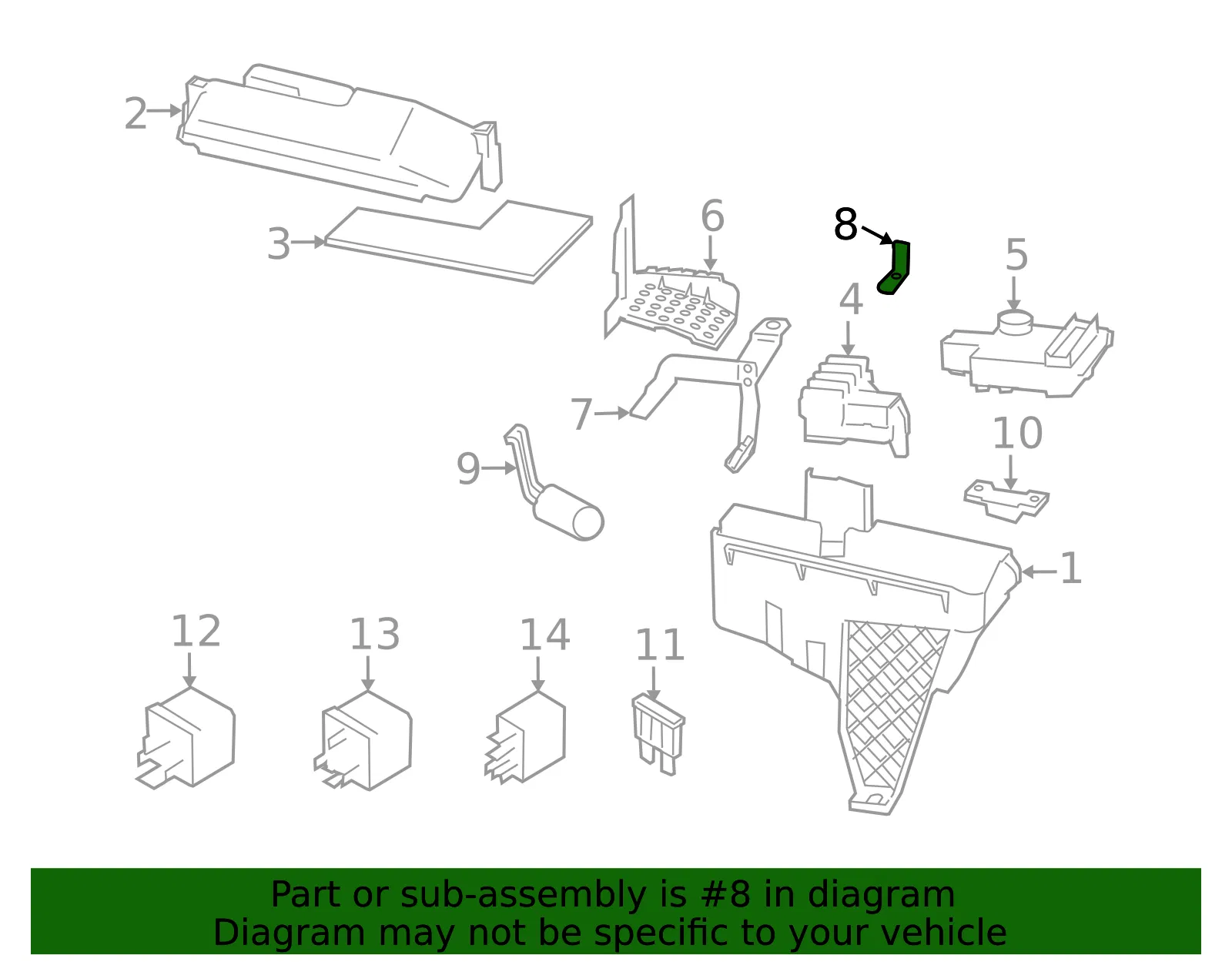 Retainer Tab - Volvo (30728162) - view 2