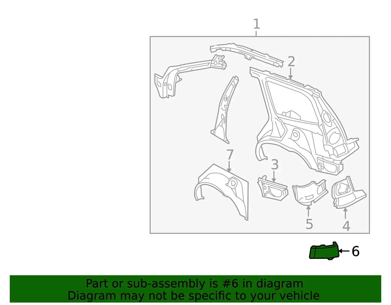 Closure Panel Support - Driver's Side (LH) - Volvo (30802327) - view 2