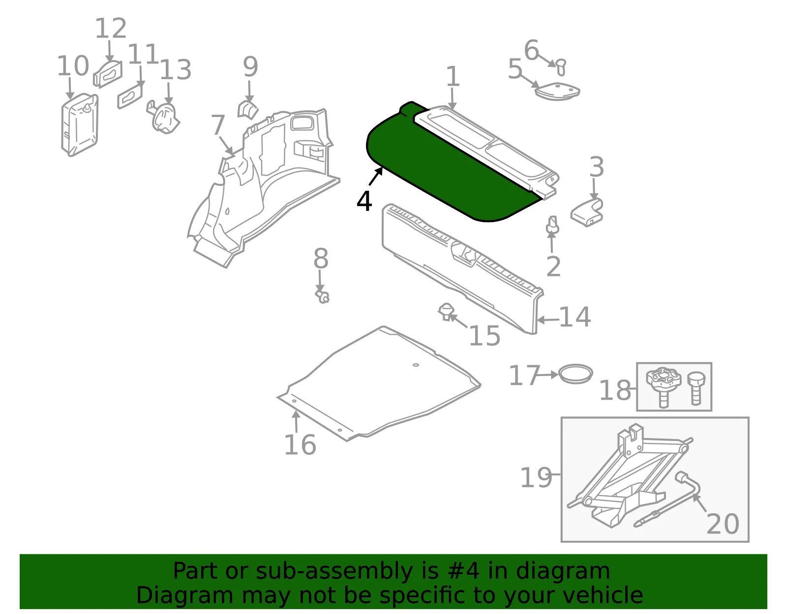 Cargo Cover - Volvo (30803821) - view 2