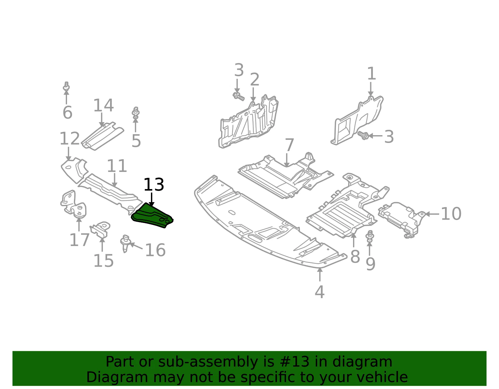 Turbocharger Mount Heat Shield - Volvo (30819283) - view 2