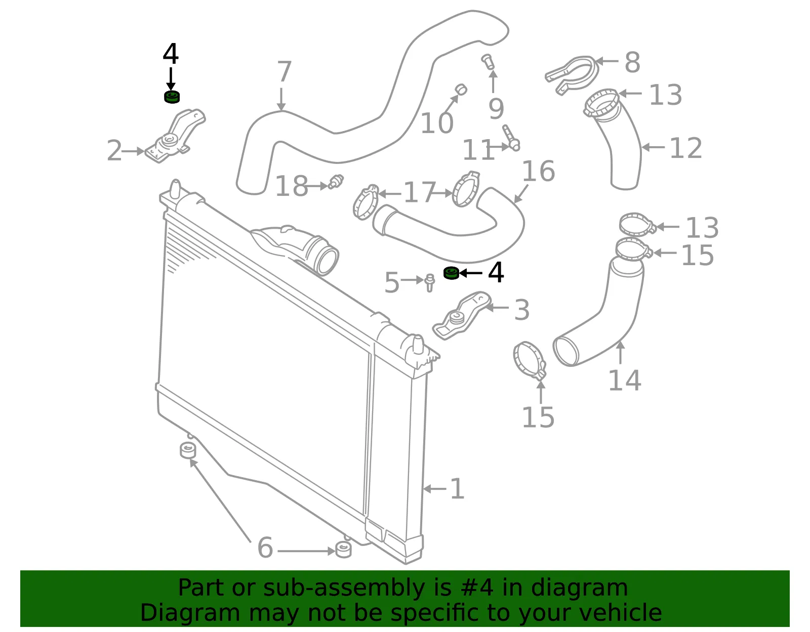 Inter-Cooler Upper Insulator - Volvo (30870474) - view 2