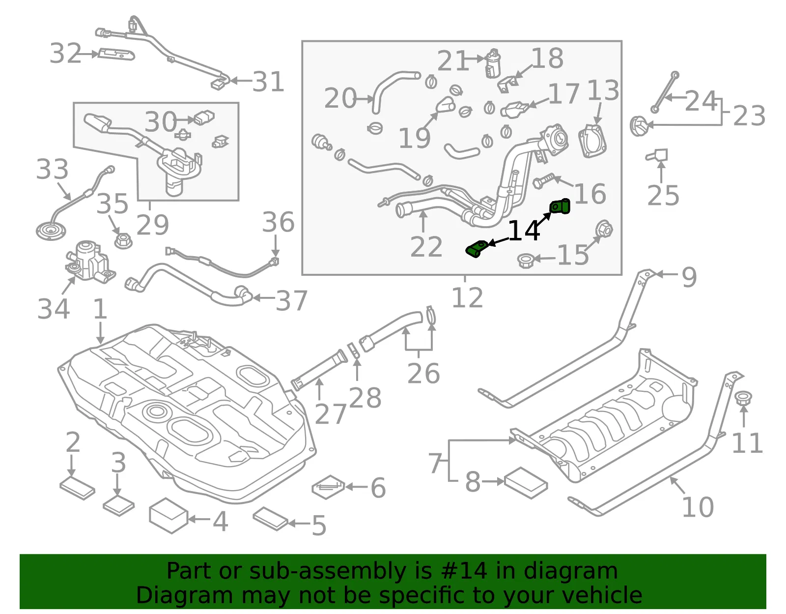 Filler Assembly Bracket - Kia (31033-B1190) - view 2