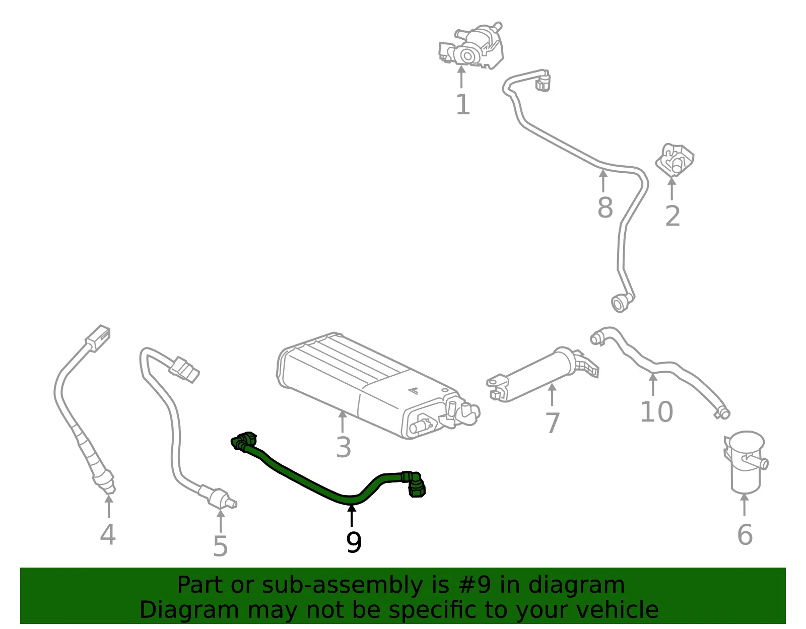 Evaporative Emissions System Lines - Kia (31038-D3500) - view 2