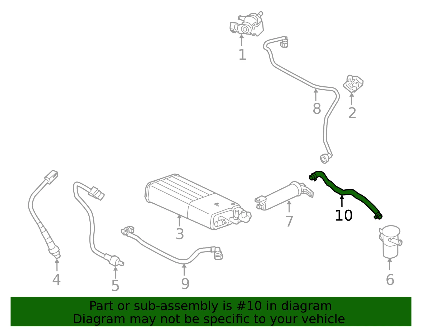 Evaporative Emissions System Lines - Kia (31038-D3650) - view 2