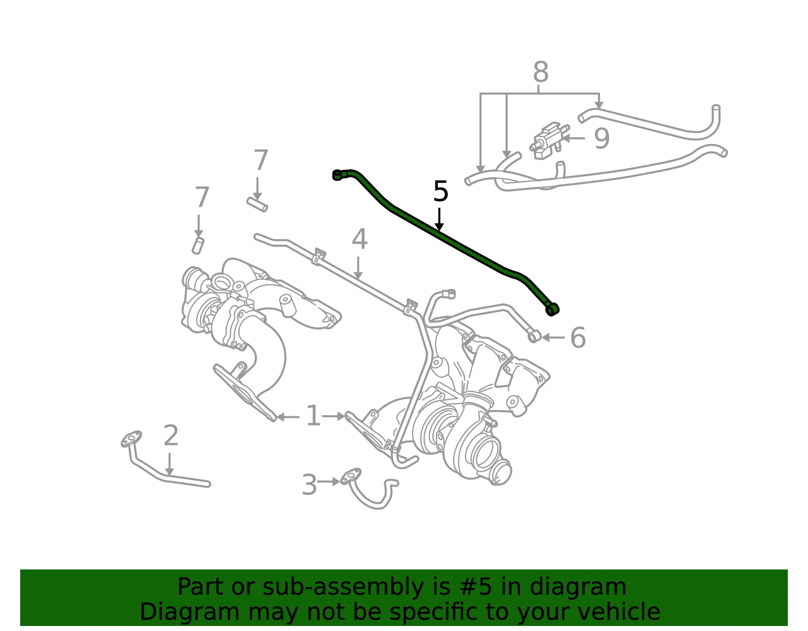 Oil Line - Volvo (31104997) - view 2