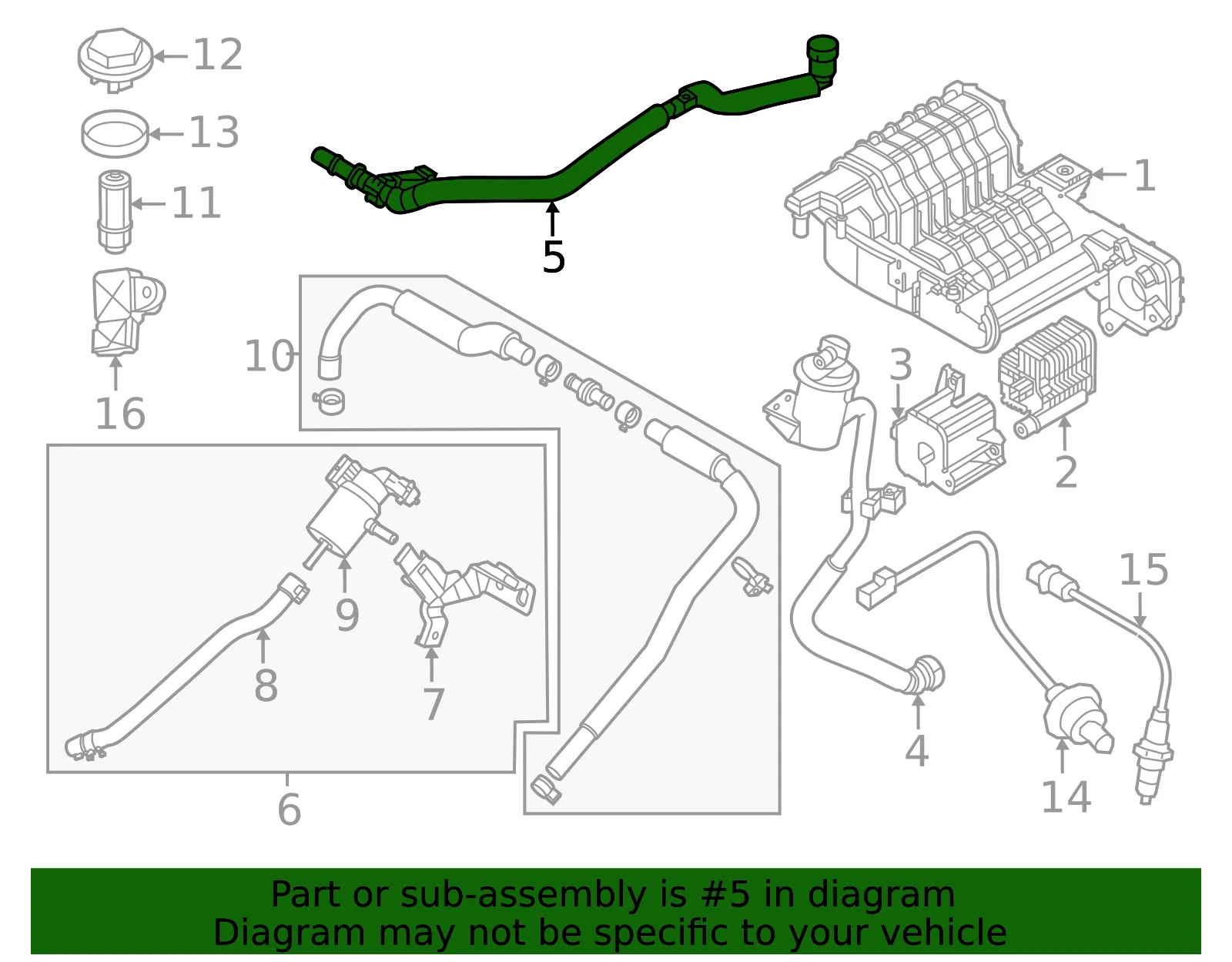 Vent Tube - Kia (31174-AT050) - view 2